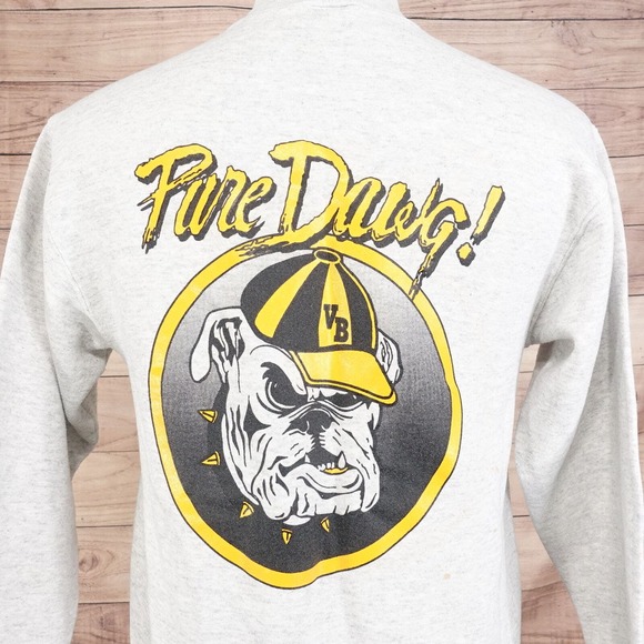 VINTAGE BULLDOG BASKETBALL PURE DAWG USA MADE RUSSELL ATHLETIC SWEATSHIRT SZ M - Picture 6 of 8